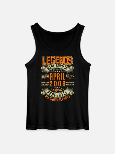 2008 April Birthday Legend - Gildan Men’s Tank Top - black