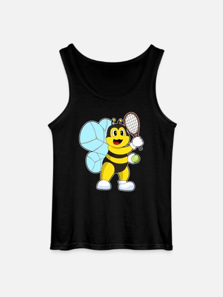 Bee Tennis Racket Sport - Gildan Men’s Tank Top - black