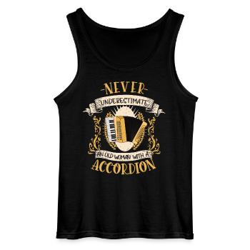 Accordion Musician Folk Music Gift - Gildan Men’s Tank Top - black - Front - AI Model Male 185 dark (185cm)