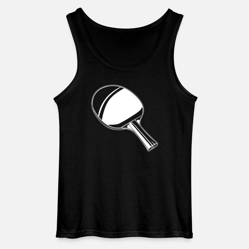 Tischtennisschläger - Gildan Männer Tank Top - Schwarz