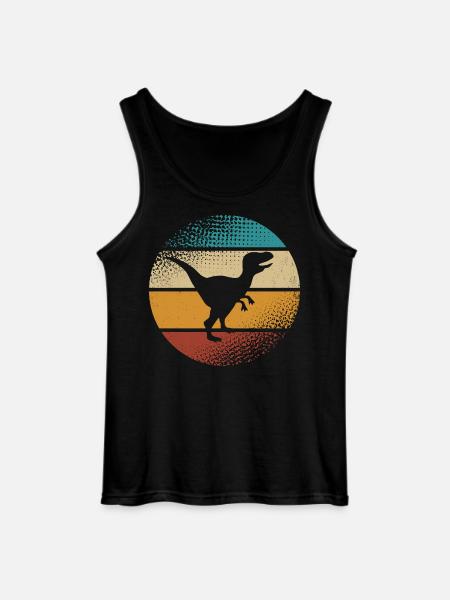 Velociraptor Dino Dinosaurs - Gildan Men’s Tank Top - black