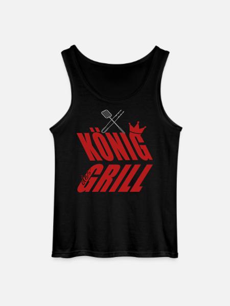 King at the Grill Grill Cutlery - Gildan Men’s Tank Top - black