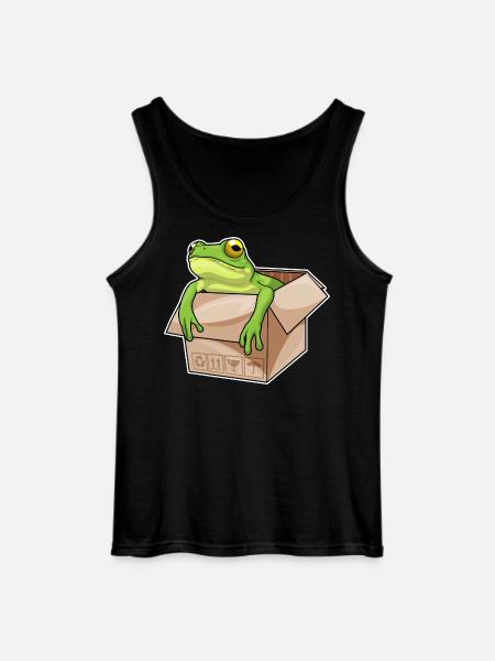 Frog Cardboard - Gildan Men’s Tank Top - black