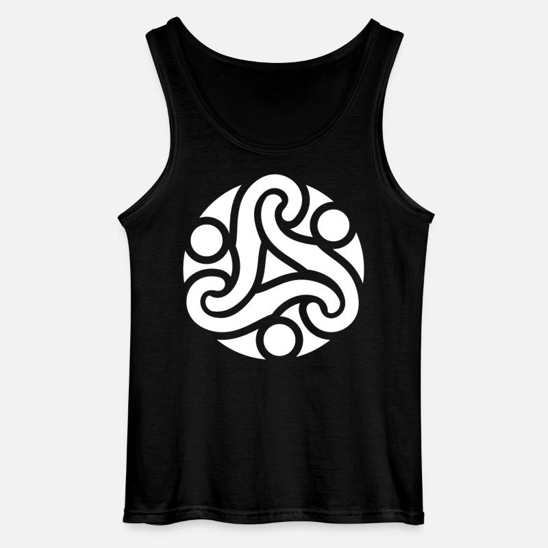 Keltisches Schutzsymbol (weiß) - Gildan Männer Tank Top - Schwarz