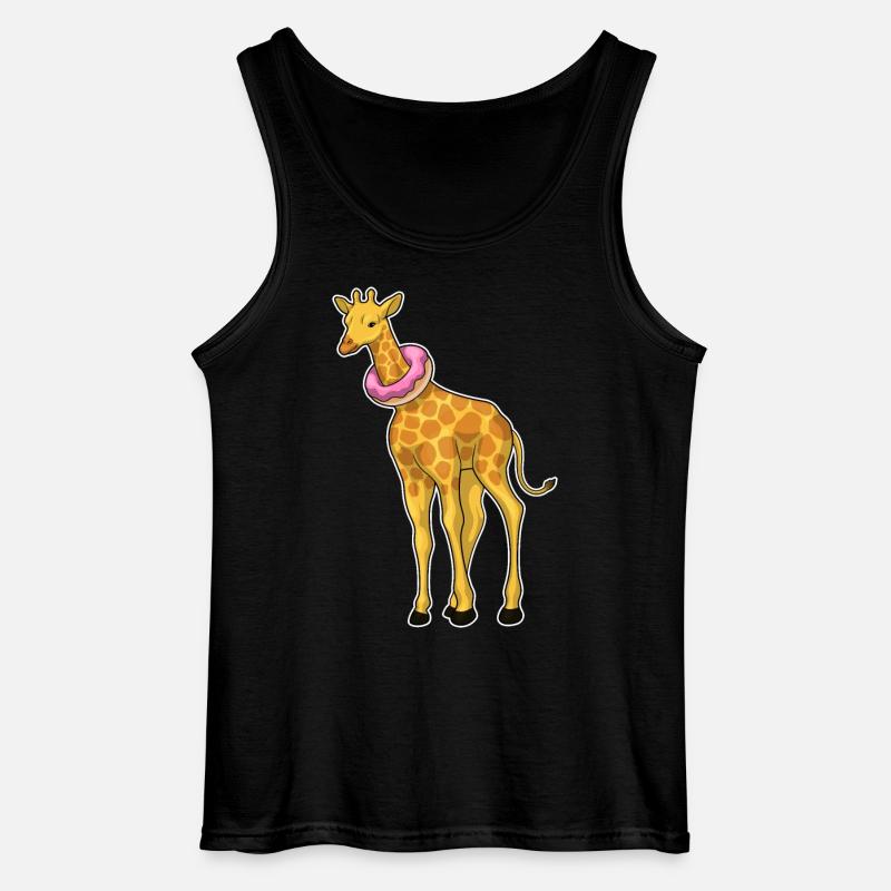 Giraffe Donut - Gildan Männer Tank Top - Schwarz