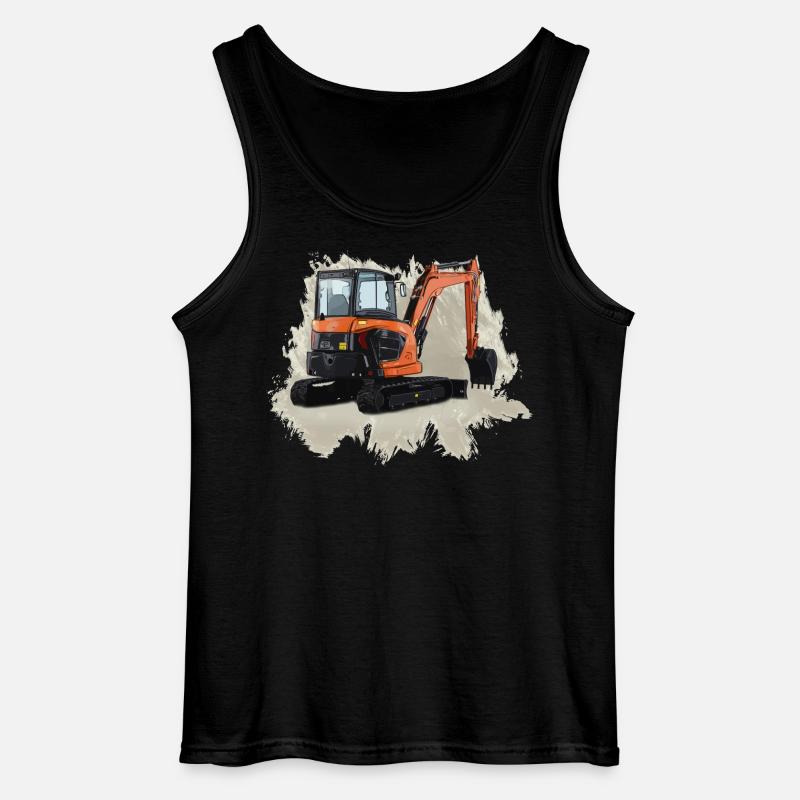 Minibagger - Gildan Männer Tank Top - Schwarz