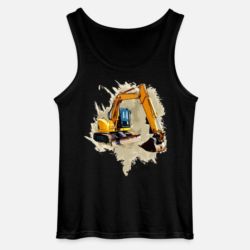 Schaufel-Bagger - Gildan Männer Tank Top - Schwarz