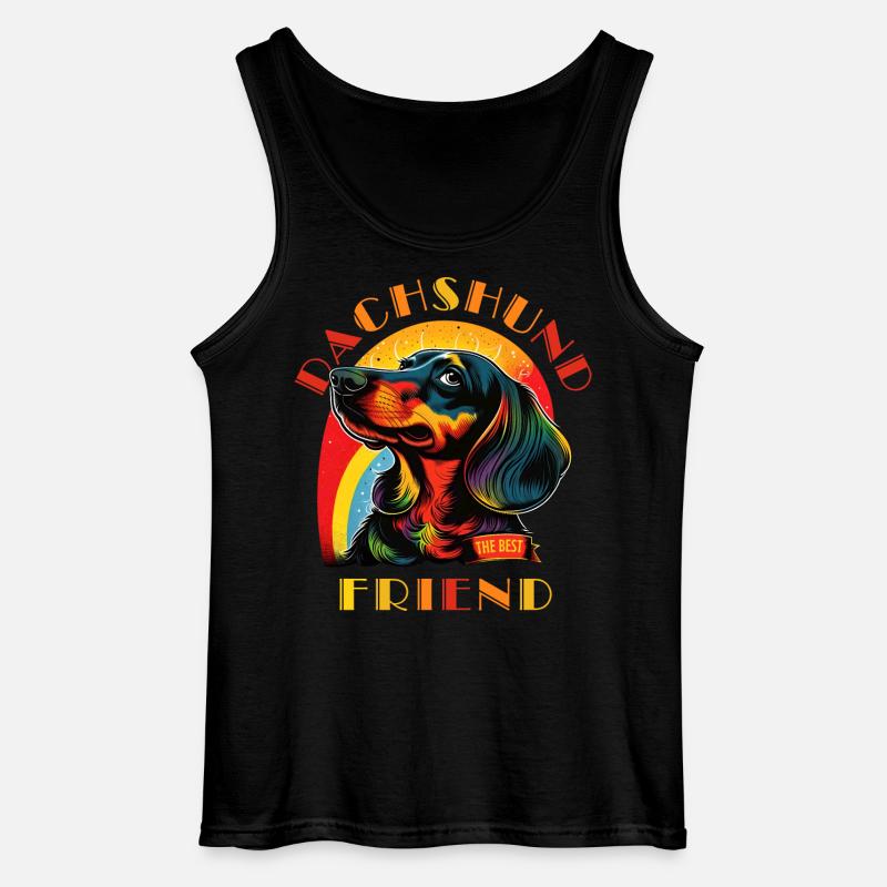Dackel Der beste Freund - Gildan Männer Tank Top - Schwarz