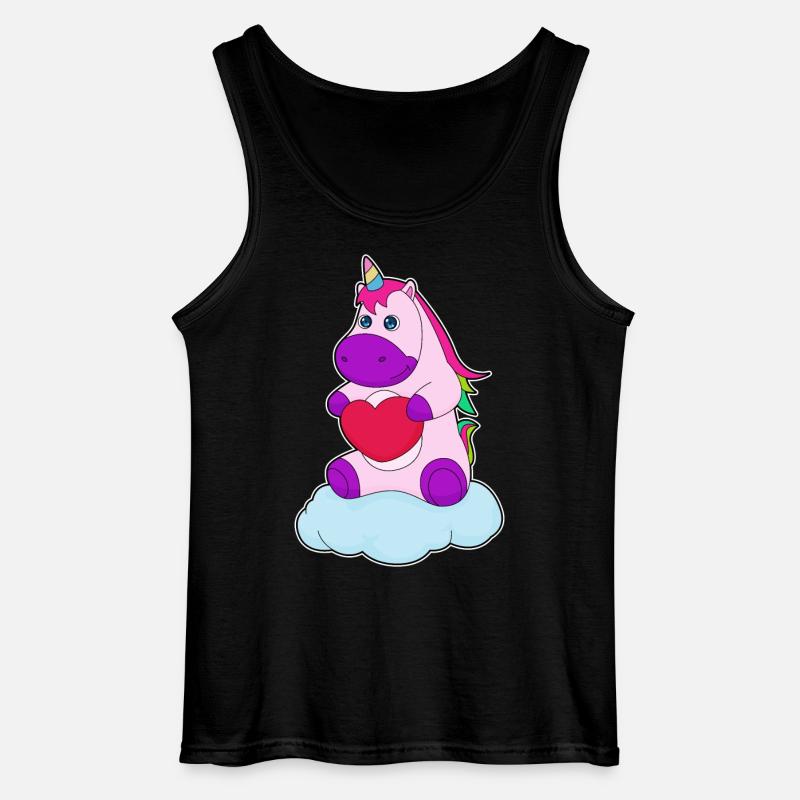 Einhorn Herz - Gildan Männer Tank Top - Schwarz