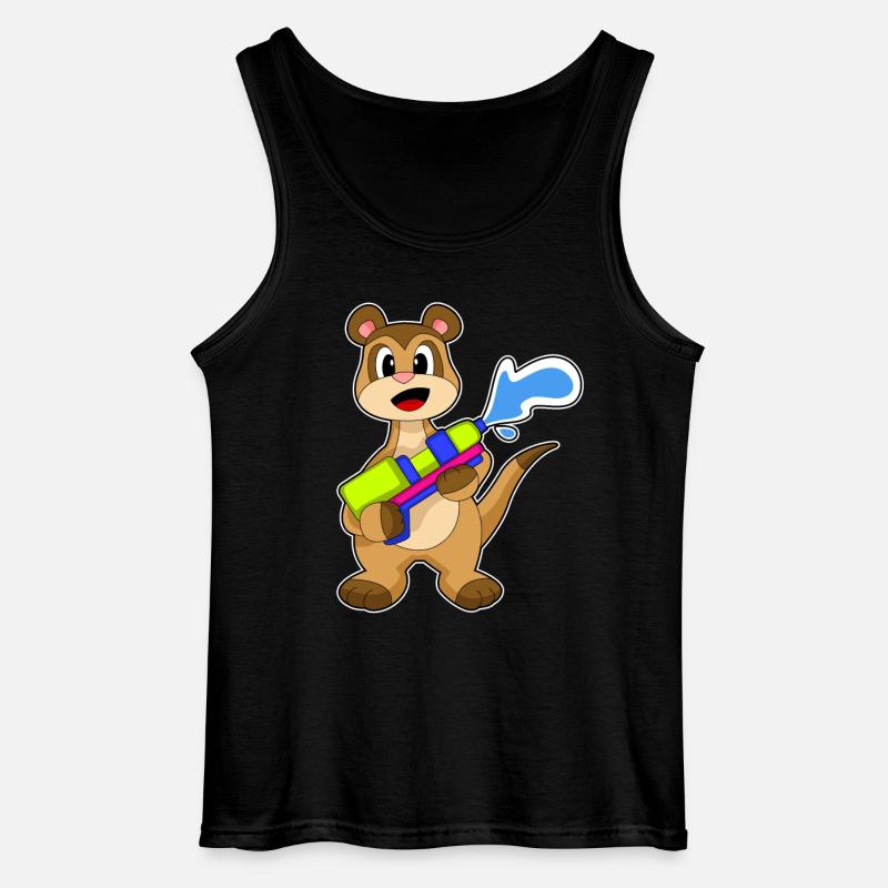 Erdmännchen Wasserpistole - Gildan Männer Tank Top - Schwarz