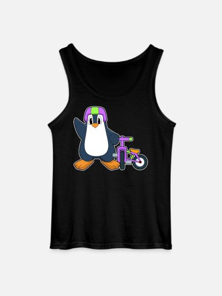 Vélo Pingouin - Débardeur Gildan Homme - noir