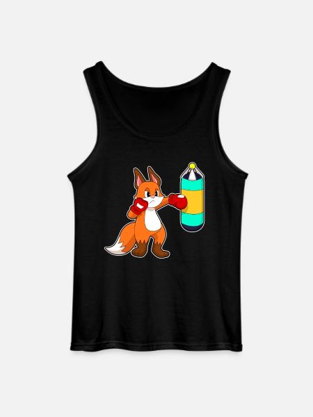 Fuchs Boxer Boxsack Boxen - Gildan Männer Tank Top - Schwarz