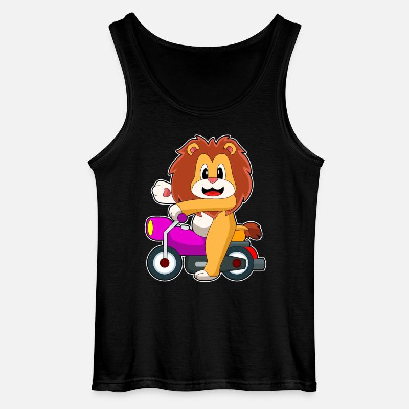 Löwe Motorrad - Gildan Männer Tank Top - Schwarz