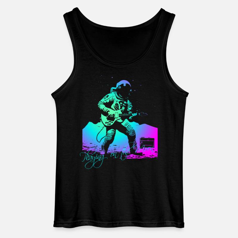 Playing On The Moon - Gildan Männer Tank Top - Schwarz