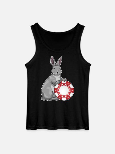 Bunny Poker Poker Chips - Gildan Men’s Tank Top - black