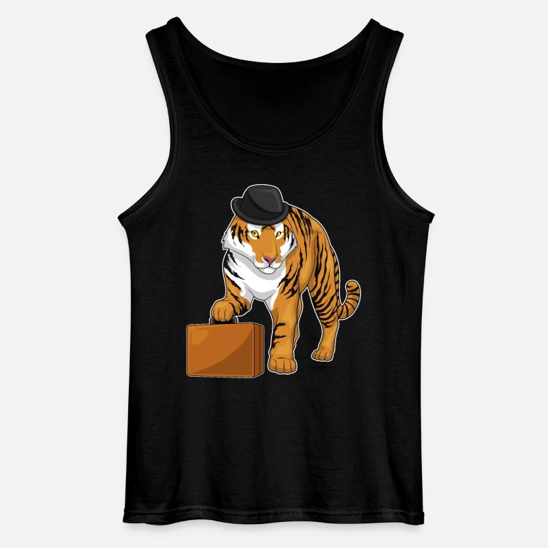 Porte-documents Tiger - Débardeur Gildan Homme - noir