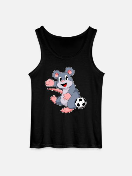 Mouse Soccer Player Soccer - Gildan Men’s Tank Top - black