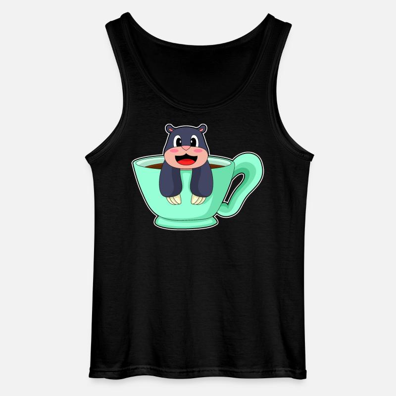 Maulwurf Kaffee - Gildan Männer Tank Top - Schwarz