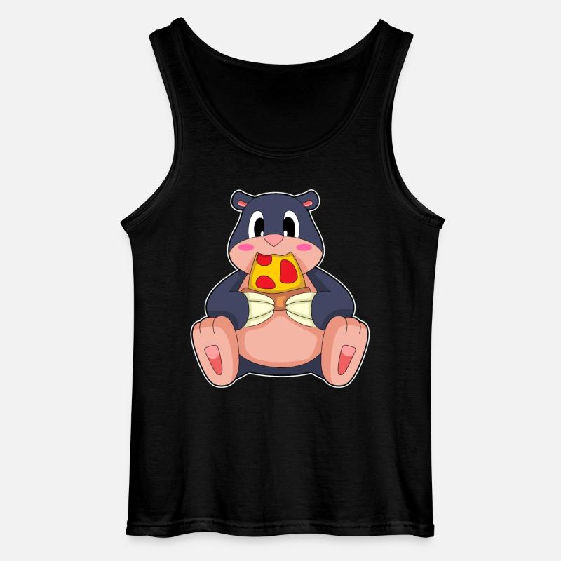 Maulwurf Pizza - Gildan Männer Tank Top - Schwarz