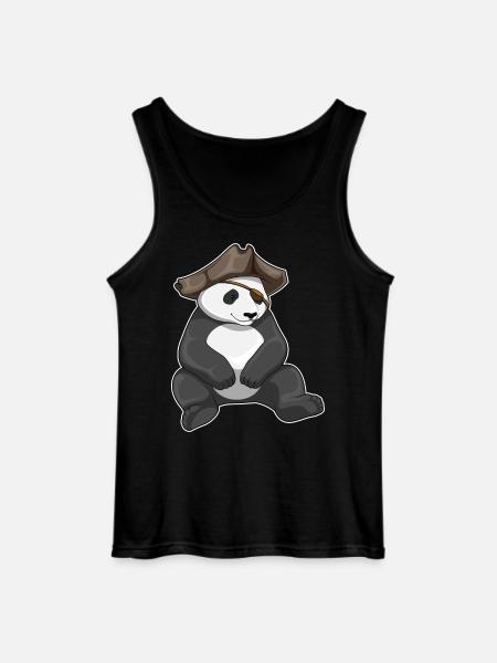 Chapeau de pirate panda - Débardeur Gildan Homme - noir