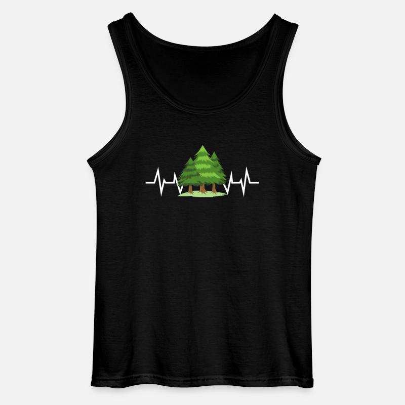 Forest Trees Hike - Gildan Men’s Tank Top - black
