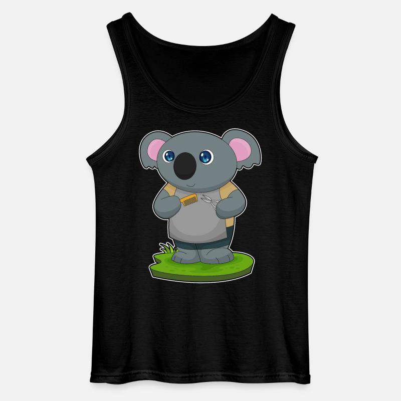 Koala Coiffeur Ciseaux Peigne - Débardeur Gildan Homme - noir