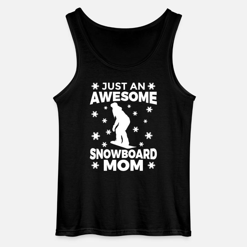 Tolle Snowboard Mutter - Gildan Männer Tank Top - Schwarz