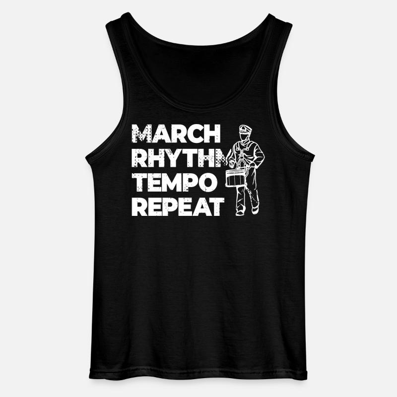 March Rhythm Tempo Repeat - Gildan Männer Tank Top - Schwarz
