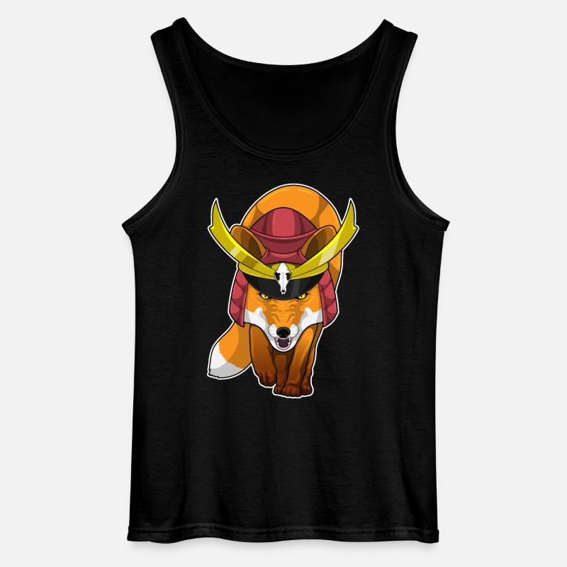Fuchs Samurai Kampfkunst - Gildan Männer Tank Top - Schwarz