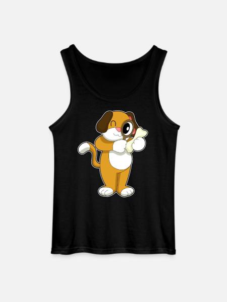 Dog Detective Magnifier - Gildan Men’s Tank Top - black