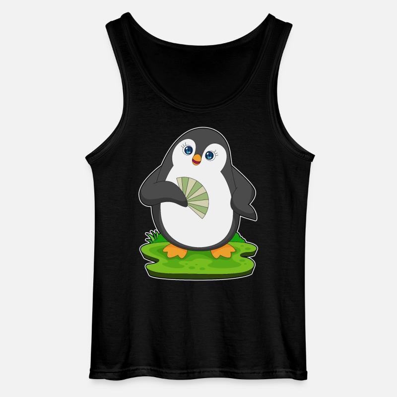 Pinguin Handventilator - Gildan Männer Tank Top - Schwarz