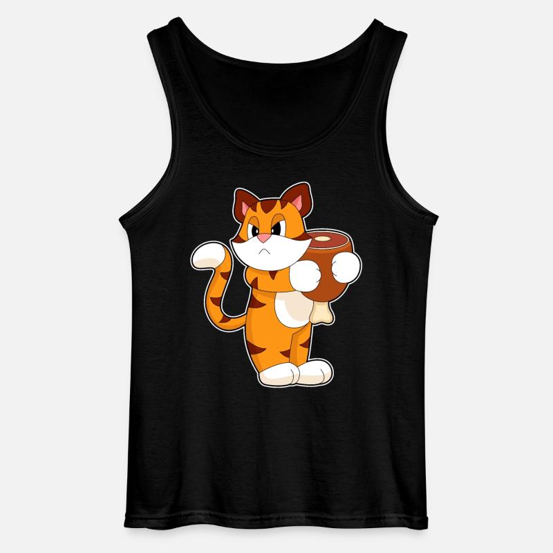 Tiger Fleisch - Gildan Männer Tank Top - Schwarz