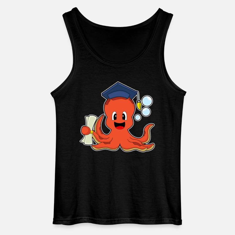 Krake Student Diplom - Gildan Männer Tank Top - Schwarz