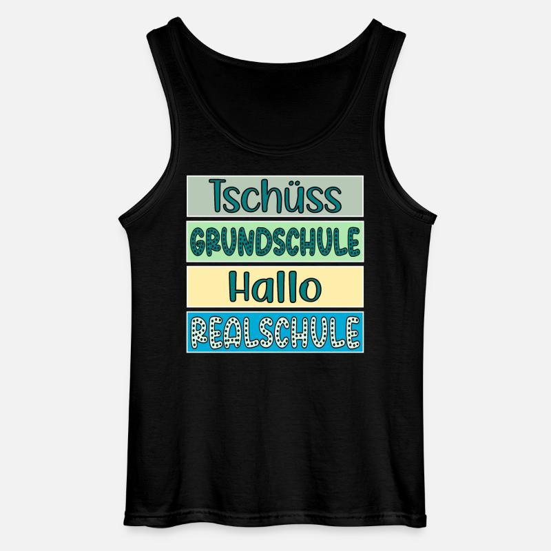 Tschüss Grundschule Hallo Realschule Schulwechsel - Gildan Männer Tank Top - Schwarz