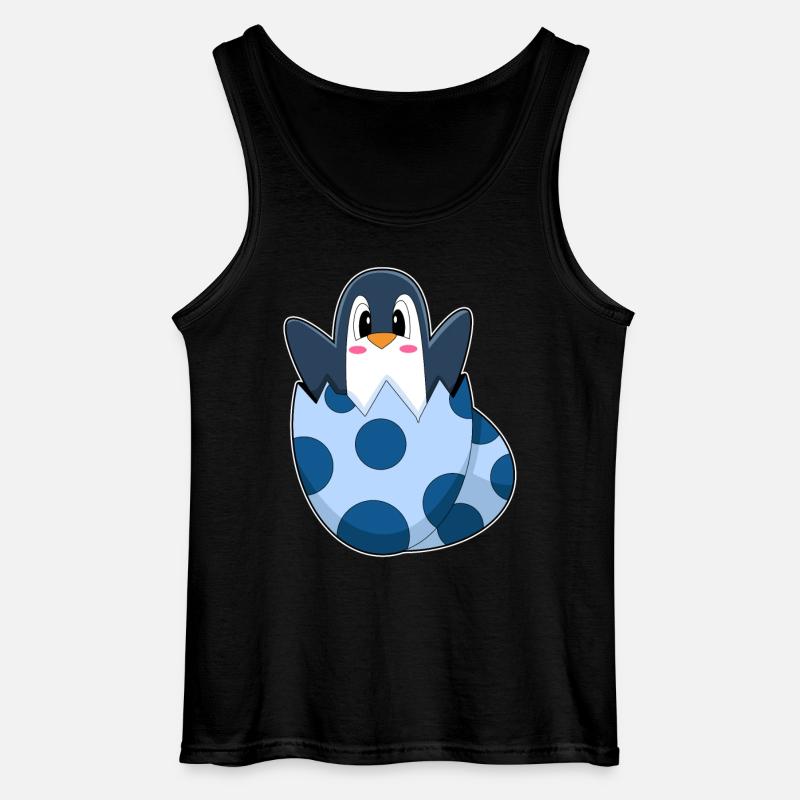 Pinguin Ei - Gildan Männer Tank Top - Schwarz