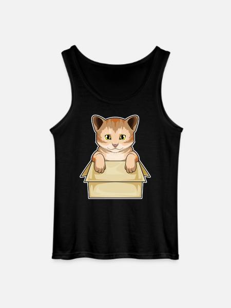 Cat Cardboard - Gildan Men’s Tank Top - black