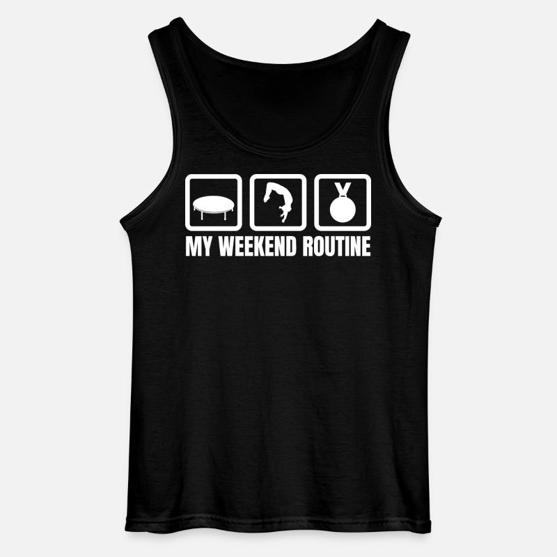 Trampoline Weekend Routine - Gildan Men’s Tank Top - black