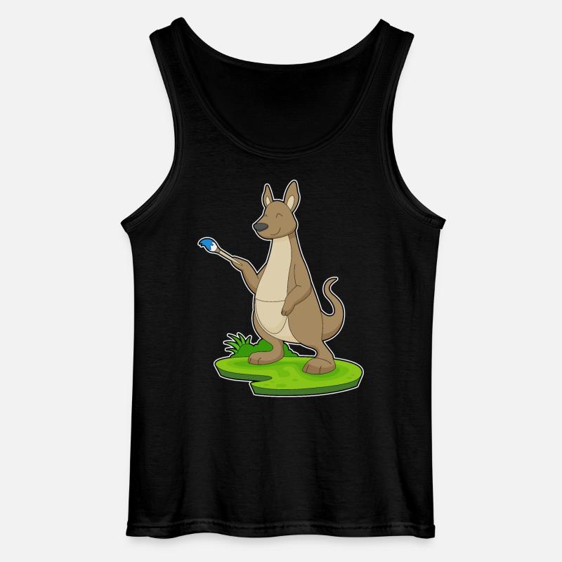 Känguru Malen Pinsel - Gildan Männer Tank Top - Schwarz