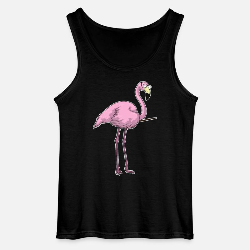 Flamingo Lehrer Pointer - Gildan Männer Tank Top - Schwarz
