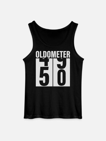50th birthday Oldometer - Gildan Men’s Tank Top - black
