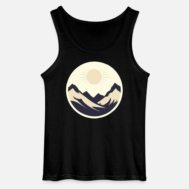 Berge bei Sonnenschein - Gildan Männer Tank Top - Schwarz