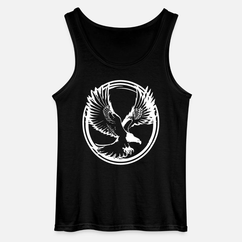 Strong eagle silhouette - Gildan Men’s Tank Top - black