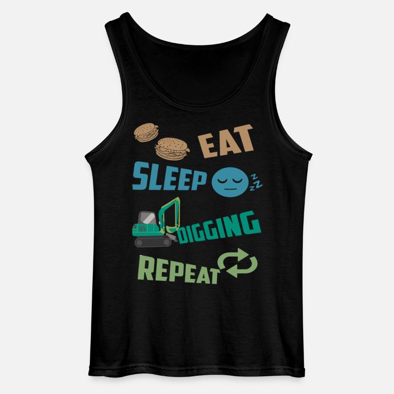 Baggerfahrer - Gildan Männer Tank Top - Schwarz