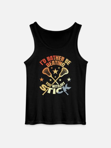 Funny lacrosse joke - Gildan Men’s Tank Top - black