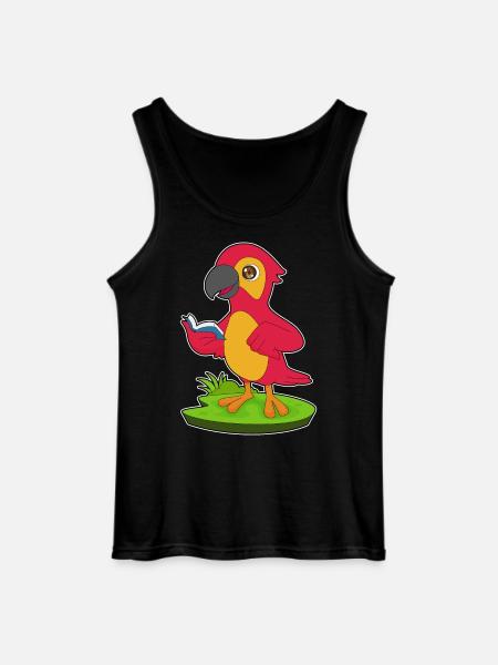 Parrot Nerd Book - Gildan Men’s Tank Top - black
