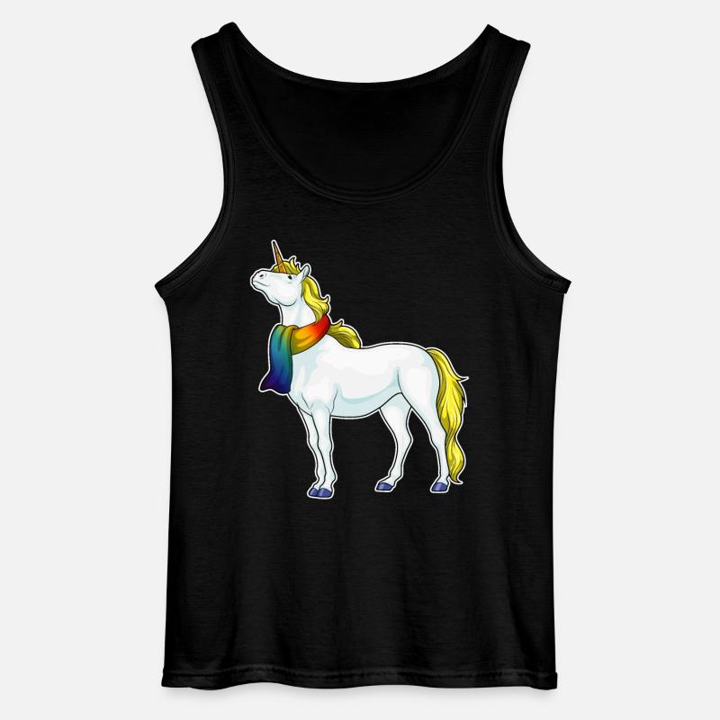Einhorn Schal - Gildan Männer Tank Top - Schwarz