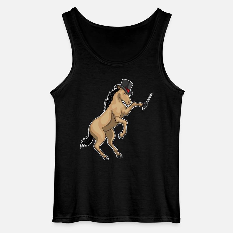 Pferd Zauberer Zauberstab - Gildan Männer Tank Top - Schwarz
