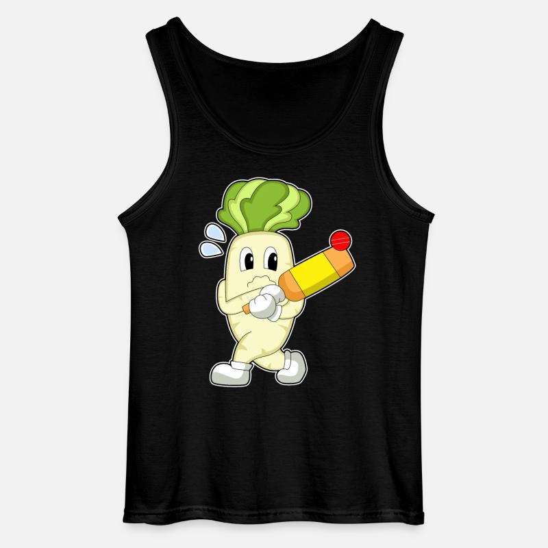 Radieschen Cricket Cricketschläger - Gildan Männer Tank Top - Schwarz