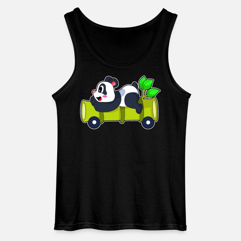 Panda Bamboo Car - Débardeur Gildan Homme - noir