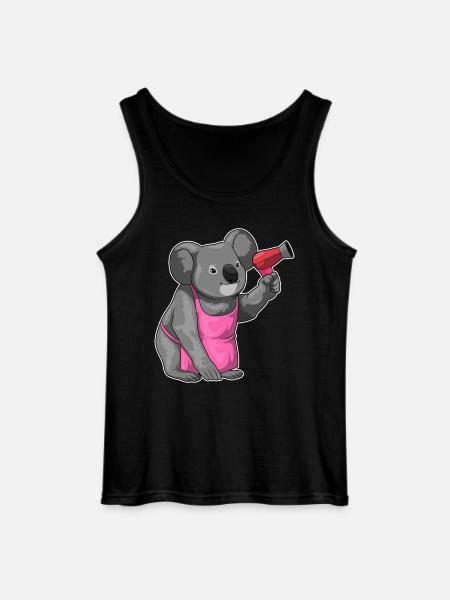 Koala Hairdresser Sèche-cheveux - Débardeur Gildan Homme - noir